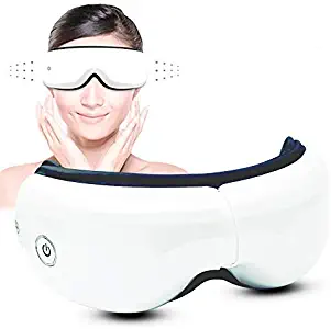 Eye Massager with Heat and Air Pressure, Vibration, Music for Eye Relief, Foldable Temple Massager for Dry Eye, Eyes Stress