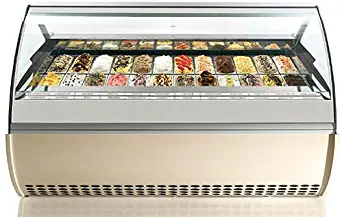 VENTURA L II ZIP Gelato Ice Cream Showcase Display Freezer / Gelato Machine Z9 (5 Liter Pan / 18 Flavors)