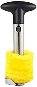 Pineapple Corer, Easy Gadget Kitchen,Fruit Slicer, Cutter Peeler Stem Remover Blades,Sliver Stainless Steel, for Diced Fruit Rings All in One Pineapple Tool Peeler Slicer, Easy To Use and Clean