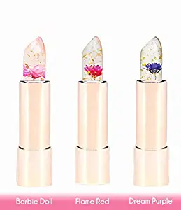 kailijumei flower jelly lipstick set of 3 color Temperature Change Moisturizer flower lip stick by with Holiday Gift wrapped By Sela