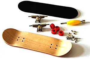 RemeeHi Professional Maple Wooden Fingerboard Skateboards Metal Nuts Trucks Basic Bearing Red Wheel