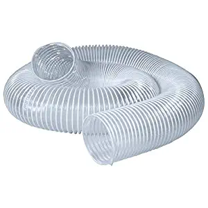 POWERTEC 70219 PVC Dust Collection Hose (3 Inch x 10 Feet) | Flexible Clear Vue Heavy Duty PVC Hose