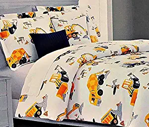 Envogue Kids Boys Construction Vehicles 5-Piece Full/Queen Comforter Set