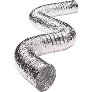 Snap to Vent Aluminum Dryer Hose 4 inch diameter x 8 feet long | Ziggurat Products