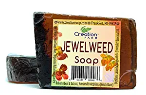 Creation Farm Jewelweed Soap 2 Bars (8oz total) Stop the Itch, First Rescue Step Instantly removes Poison Ivy, Oak and Sumac from Skin and Clothing, Instantly Soothes Rash, Itching, and Redness