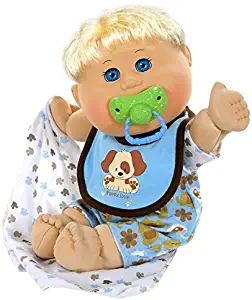 Cabbage Patch Kids 12.5" Naptime Babies - Blonde Hair/Blue Eye Boy Baby Doll (Dog Jumper Fashion)