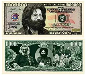 American Art Classics Jerry Garcia Grateful Dead Million Dollar Bill in Currency Holder - Best Gift Or Keepsake for Fans of The Grateful Dead