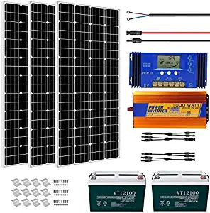 ECO-WORTHY 600W Solar Panel Kit Complete Solar Power System with Battery and Inverter for Home House Shed Farm RV Boat, 12 Volt Battery