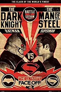 Batman Vs. Superman: Dawn Of Justice - Movie Poster / Print (The Dark Knight & The Man Of Steel - Face / Off) (Size: 24" x 36") (By POSTER STOP ONLINE)