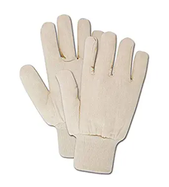 MAGID T89R MultiMaster 8 oz. Ambidextrous Cotton/Poly Canvas Gloves, Standard, White (12 Pair)