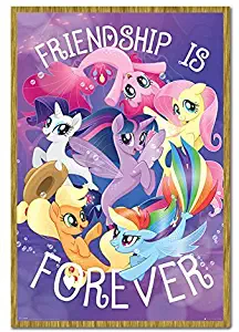 My Little Pony Movie Friendship Is Forever Poster Magnetic Notice Board Oak Framed - 96.5 x 66 cms (Approx 38 x 26 inches)