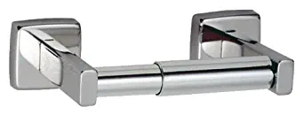 Bobrick 6857 Stainless Steel Single Roll Toilet Tissue Dispenser, Satin Finish, 7-1/4" Width x 2" Height x 3-15/16" Projection