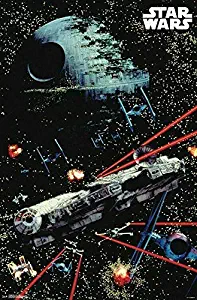 Kopoo Star Wars Poster Space Battle Classic Movie Poster Death Star, 24x36