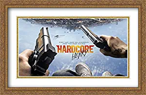 Hardcore Henry 40x26 Double Matted Large Gold Ornate Framed Movie Poster Art Print