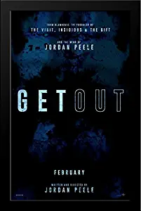 Get Out 28x38 Large Black Wood Framed Movie Poster Art Print