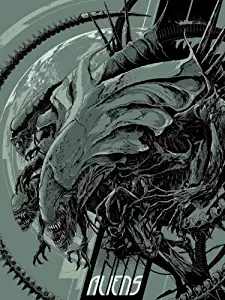 Alien Queen Xenomorph Sci-Fi Movie Art BW 24x18 Print Poster