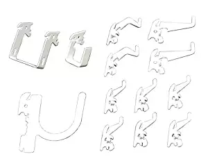 Wall Control KT-100-B W Slotted Storage Panel Basic Hook Assortment for Wall Control Pegboard and Slotted Tool Board – White