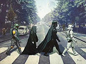 Bucket Abbey Rogue Star Wars Parody Darth Vader Boba Fett Darth Sidious Stormtrooper 12 Inches by 16 Inches Reproduction Gallery Wrapped Canvas Wall Art