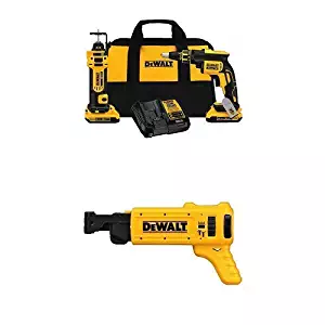 DEWALT DCK263D2 20V MAX XR Li-Ion Cordless Drywall Screwgun and Cut-out Tool Kit w/ DCF6201 20-volt MAX XR Li-Ion Drywall ScrewGun Cordless Collated Magazine Attachment