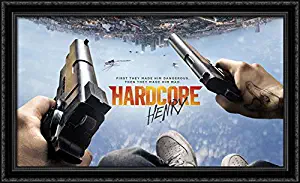 Hardcore Henry 40x24 Large Black Ornate Wood Framed Canvas Movie Poster Art