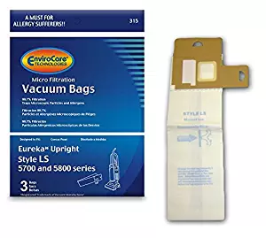 EnviroCare Replacement Vacuum Bags for Eureka Style LS Uprights 3 pack