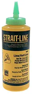 IRWIN Tools STRAIT-LINE 64907 High-Visibility Marking Chalk, 8-ounce, Green (64907)