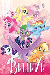 Pyramid International" Believe My Little Pony Movie Maxi Poster, Plastic/Glass, Multi-Colour, 61 x 91.5 x 1.3 cm