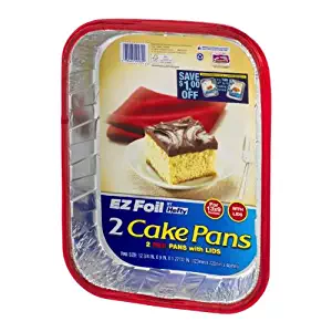 Ez Bake Pan W/Cover Size 2 Ct Hefty Ez Foil Party Colors Cake Pans With Covers 13'' X 9'' X 2''