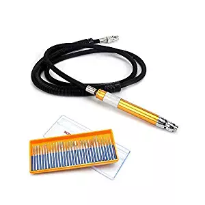 1/8'' Micro Pneumatic Air Pencil Die Grinder Kit,Pencil Style 52000-70,000 RPM 3mm & 2.38mm Capacity,Engraving Tool