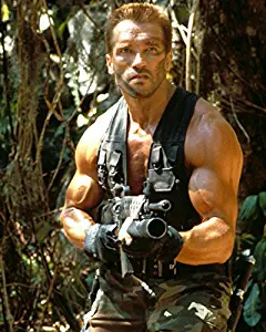 Erthstore Predator Arnold Schwarzenegger with Machine Gun as Dutch 24x30 Poster