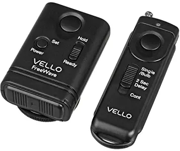 Vello FreeWave Wireless Remote Shutter Release for Nikon DC-2 Connection - D90, D3100, D5000, D5100, D7000