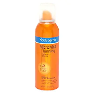 Neutrogena Micromist Airbrush Sunless Tanning Spray with Witch Hazel, Gradual Sunless Tanner with Alcohol-Free, Oil-Free & Non-Comedogenic Formula, Medium Intensity, 5.3 oz (Pack of 2)