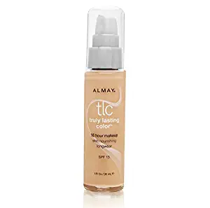 Almay Truly Lasting Color Foundation Makeup, Warm, 1 fl. oz., SPF 15 Broad Spectrum