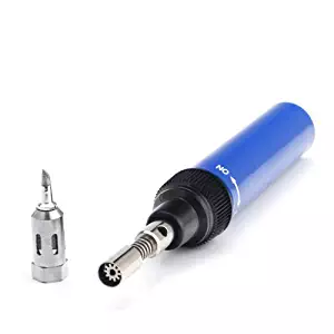 HDE Cordless Refillable Gas Iso-Tip Blow Torch Soldering Iron Pen Butane Gas for Electronic PC Repair Tool