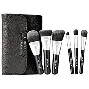 SEPHORA COLLECTION Mini Deluxe Charcoal Antibacterial Brush Set