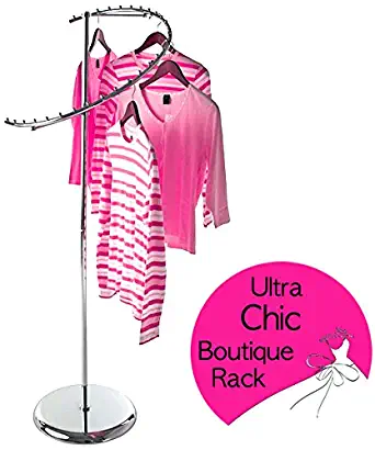 Only Garment Racks 2358 Spiral Boutique Rack Only Garment Racks Semi Spiral Boutique Clothes Rack - Elegantly Displays Over Two Dozen Garments!