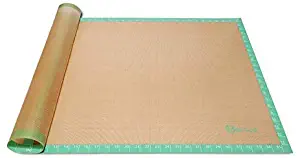 Jumbo Silicone Mat | Thick & Extra Large (36" x 24") | Non-Stick Professional Grade Silicon Perfect for Rolling Dough - Pastries - Fondant - Craft Surface | BPA Free & FDA Approved | In TEAL by Harlue