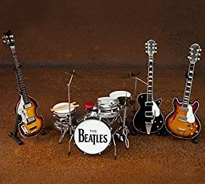 AXE HEAVEN Fab Four 1:4 Scale Replica Instruments - Lennon, McCartney, Harrison, and Starr! Beatles Collectible