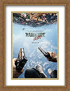 Hardcore Henry 28x36 Double Matted Large Large Gold Ornate Framed Movie Poster Art Print