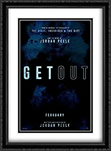 Get Out 28x38 Double Matted Large Large Black Ornate Framed Movie Poster Art Print