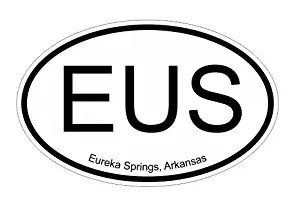 EUS Eureka Springs Arkansas oval Vinyl Decal Sticker