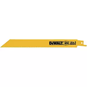 DEWALT DW4809B 8-Inch 14 TPI Straight Back Bi-Metal Reciprocating Saw Blade (100-Pack)