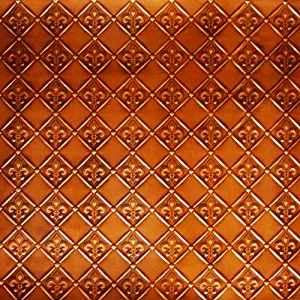 Discount Cheap Kitchen Backsplash Faux Decorative WC-80 Antique Copper Plastic Wall Covering Fire Rated - 25ft.x 2ft. Roll Decorative!glue On,nail On,staple On,tape On! fleur De Lis.