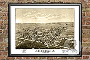 Ted's Vintage Art Abingdon Illinois 1874 Vintage Map Print | Historic Knox County, IL Art | Digitally Restored On Museum Quality Matte Paper 8