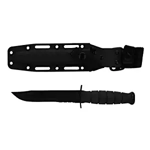 KA-BAR 1259, Short Fighting/Utility Knife, 1 4" Serrated Edge with Kydex Sheath, black