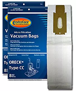 EnviroCare Replacement Micro Filtration Vacuum Bags for Oreck Type CC, XL. Fits All XL7, XL21, 2000's, 3000's, 4000's, 8000's, 9000's Series Model Upright Vacuum Cleaners 16 Pack