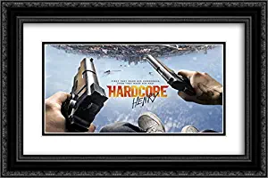 Hardcore Henry 24x18 Double Matted Black Ornate Framed Movie Poster Art Print