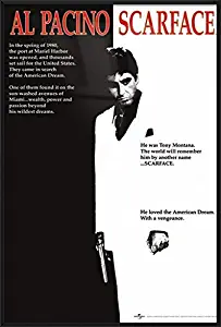 Scarface - Framed Movie Poster/Print (Regular Style) (Size: 24 inches x 36 inches)