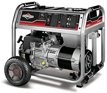 Briggs & Stratton Generator with Wheel Kit(Discontinued 30467 5,000 Watt 342cc Gas Powered Portable Generato, 5000, Silver Metallic