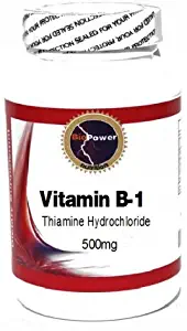 Vitamin B-1 (Thiamine Hydrochloride) 500mg 200 Capsules # BioPower Nutrition